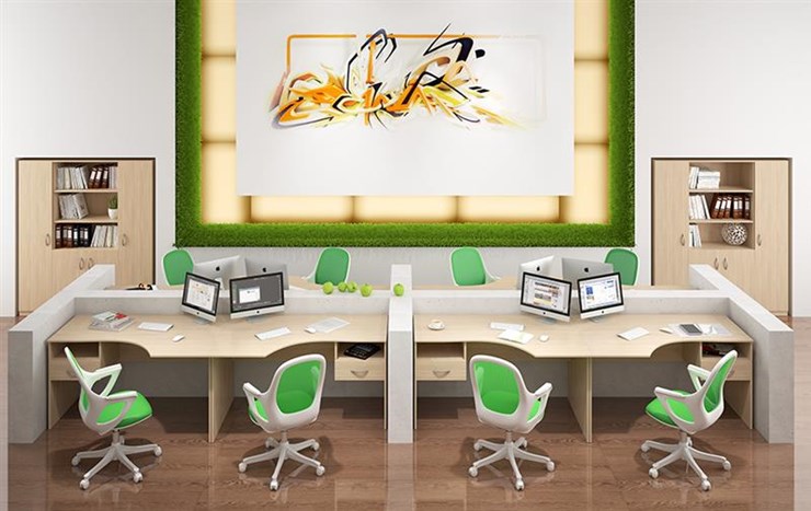 Комплект офисной мебели SIMPLE с эргономичными столами и тумбами в Чите - изображение 6